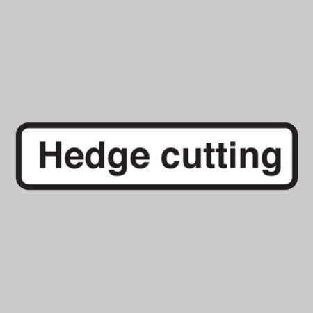 Hedge cutting fold up supplementary text with rust proof press studs (600mm variant - 735x150mm)
