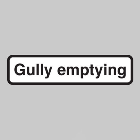 Gully emptying fold up supplementary text with rust proof press studs (600mm variant - 735x150mm)