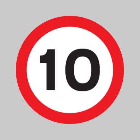 10 mph class RA1 600mm diameter circle c/w channelling