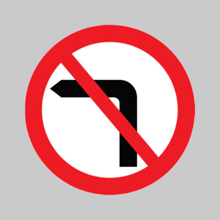 No left turn class RA1 600mm diameter circle c/w channelling