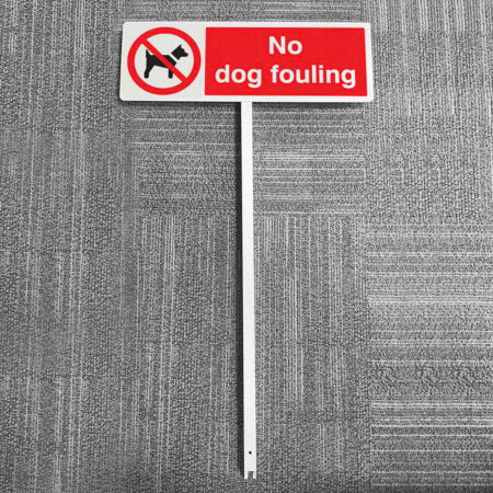 Verge sign - No dog fouling 450x150mm (post 800mm)