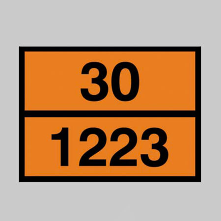 Hazchem ADR plate - diesel/gas oil - embossed stainless steel 400x300mm