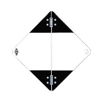 Folding Limited Quantity Vehicle Plate, 250x250mm non-reflective PVC