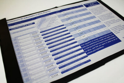Contractor Pass Sign-In Sytem (100 NCR passes)