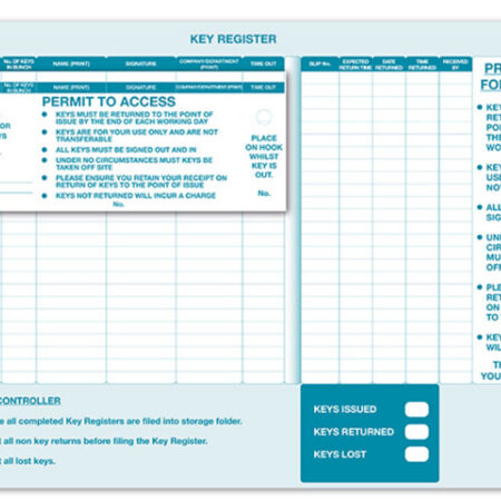 Key Control System Sign-In Sytem (100 NCR passes)