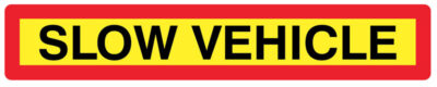 Slow vehicle panel 1265x225mm reflective aluminium