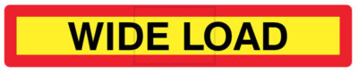 Wide load panel 1265x225mm reflective aluminium