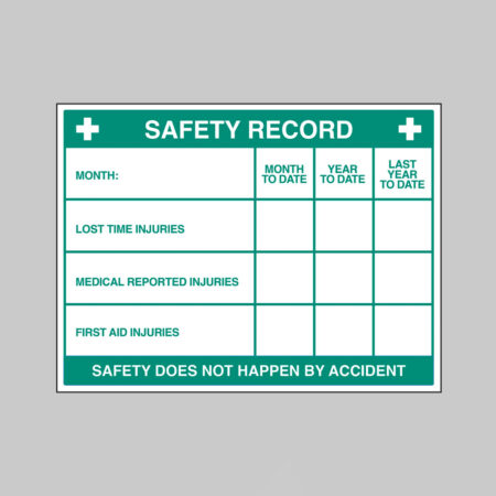 Safety Record Dry Wipe Board 800x600mm 3mm foam pvc