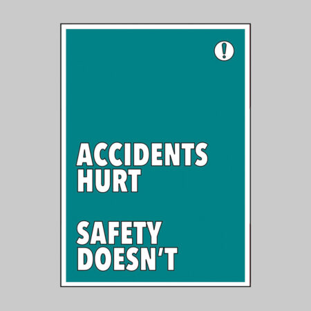 Accidents hurt Safety doesn't poster 420x594mm synthetic paper