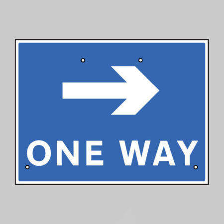 One way arrow right, 600x450mm Re-Flex Sign (3mm reflective polypropylene)