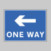 One way arrow left, 600x450mm Re-Flex Sign (3mm reflective polypropylene)