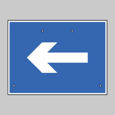 One way arrow only, 600x450mm Re-Flex Sign (3mm reflective polypropylene)