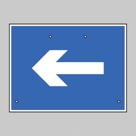 One way arrow only, 600x450mm Re-Flex Sign (3mm reflective polypropylene)