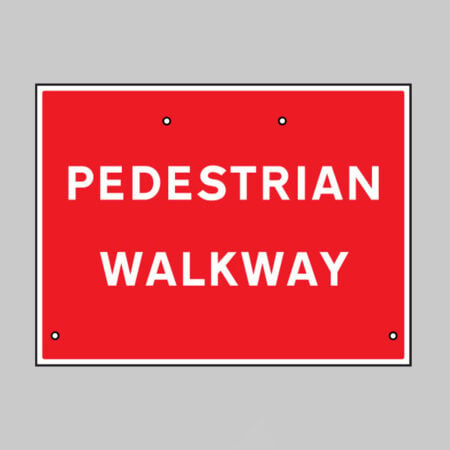 Pedestrian walkway, 600x450mm Re-Flex Sign (3mm reflective polypropylene)