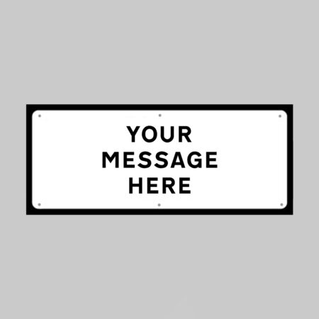Your message fold up supplementary text with rust proof press studs (600mm variant - 735x150mm)