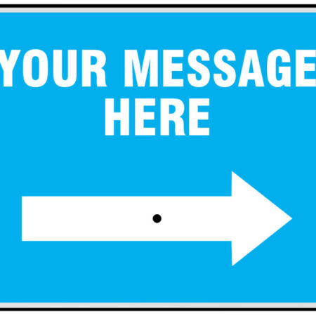 Design Your Own with reversible arrow 600x450mm aluminium sign with wing nut and arrow