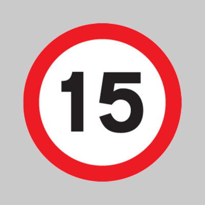 15 mph Class R2 Permanent 600mm Dia (3mm aluminium composite) c/w channelling