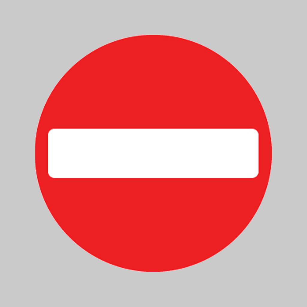 No Entry Class R2 Permanent 600Mm Dia (3Mm Aluminium Composite) C/W Channelling 1 No entry class r2 permanent 600mm dia (3mm aluminium composite) c/w channelling