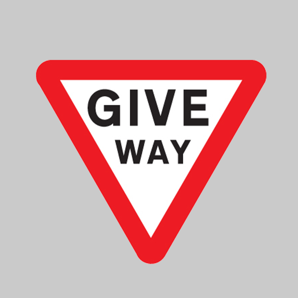Give Way Class R2 Permanent 600Mm Triangle (3Mm Aluminium Composite) C/W Channelling 1 Give way class r2 permanent 600mm triangle (3mm aluminium composite) c/w channelling