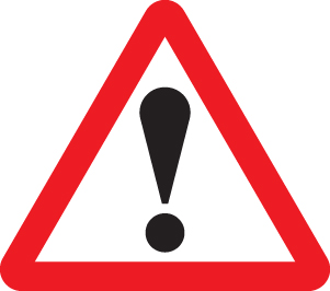 Danger Symbol ! Class R2 600Mm Triangle C/W Channelling 1 Danger symbol! Class r2 600mm triangle c/w channelling