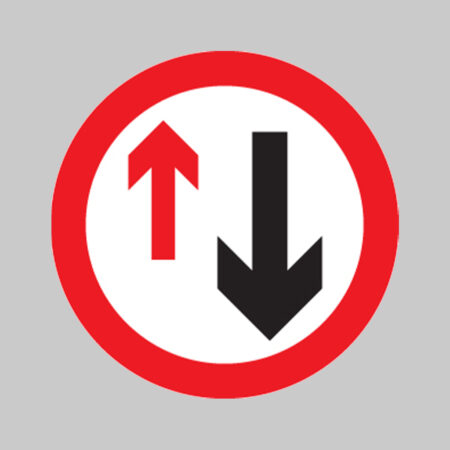 Vehicle priority class RA1 600mm diameter circle c/w channelling