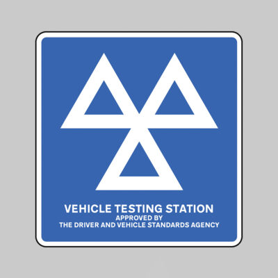 Vehicle testing station 600x625mm 0.9mm reflective aluminium