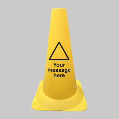 Your message hazard cone round 500mm