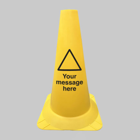 Your message hazard cone round 500mm