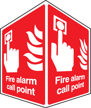 EasiFIX projecting sign 150x200mm face size - Fire alarm call point