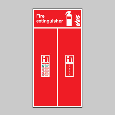 Single extinguisher location board 450x900mm - water