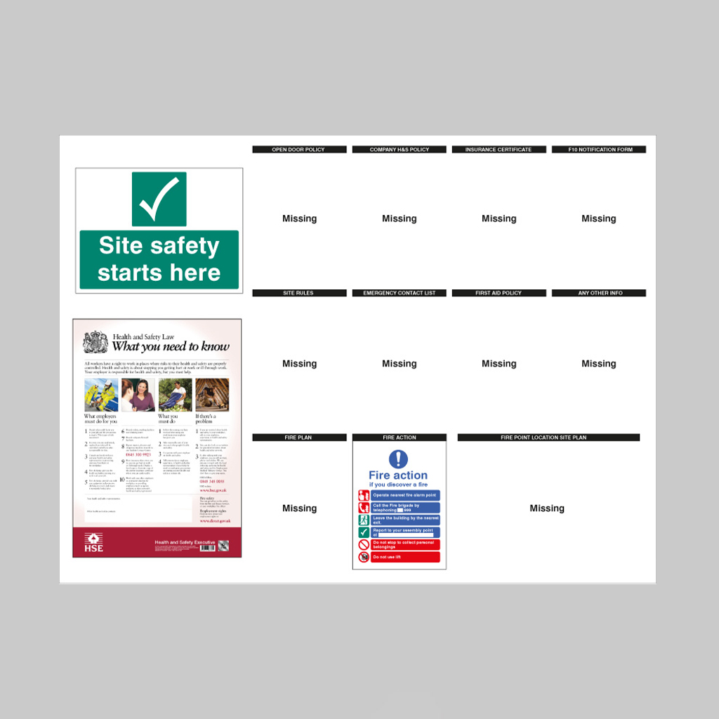 Construction Site Notice Board 1430X1075 5Mm Pvc 1 Construction site notice board 1430x1075 5mm pvc