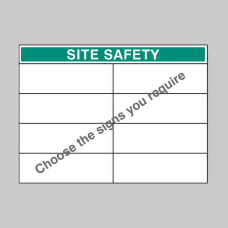 Standard bespoke site safety board 900x1200mm