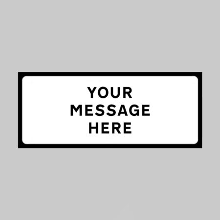 Supplementary plate (Your Message here) 850x355 Class RA1 zintec