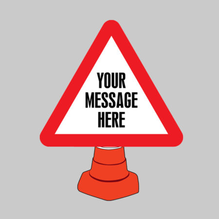 Create Your Own Reflective Cone Sign 750mm triangle