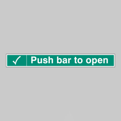 Push bar to open 600x75mm self adhesive