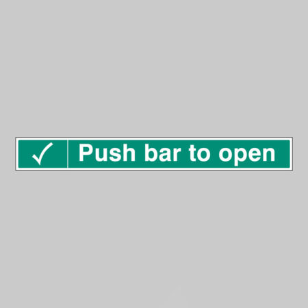 Push bar to open 600x75mm self adhesive