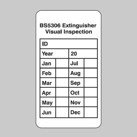Fire Extinguisher visual inspection tag 50x80mm (pack of 10)