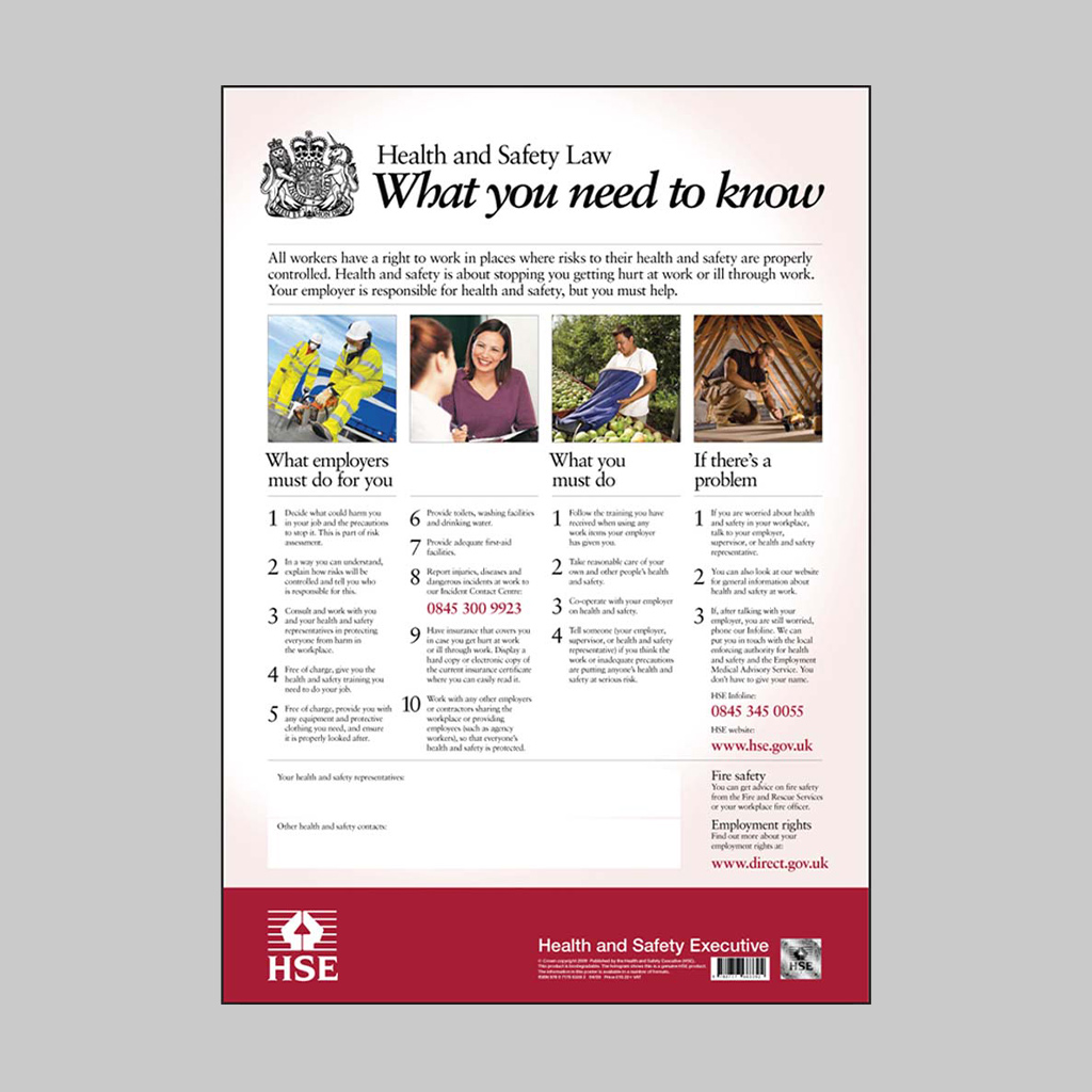 Health &Amp; Safety Law Poster (A2) 1 Health & safety law poster (a2)