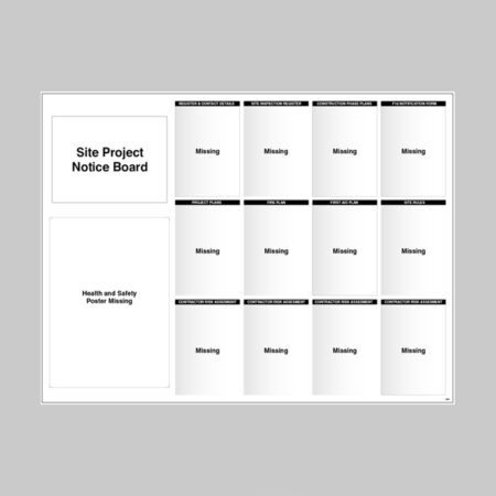 Site Notice Board with doc wallets (Site Info) 1430x1075 5mm pvc
