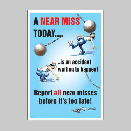 A near miss today poster 510x760mm synthetic paper