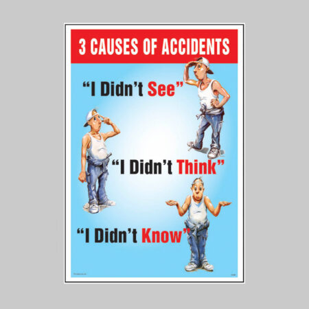 3 causes of accidents poster 510x760mm  synthetic paper