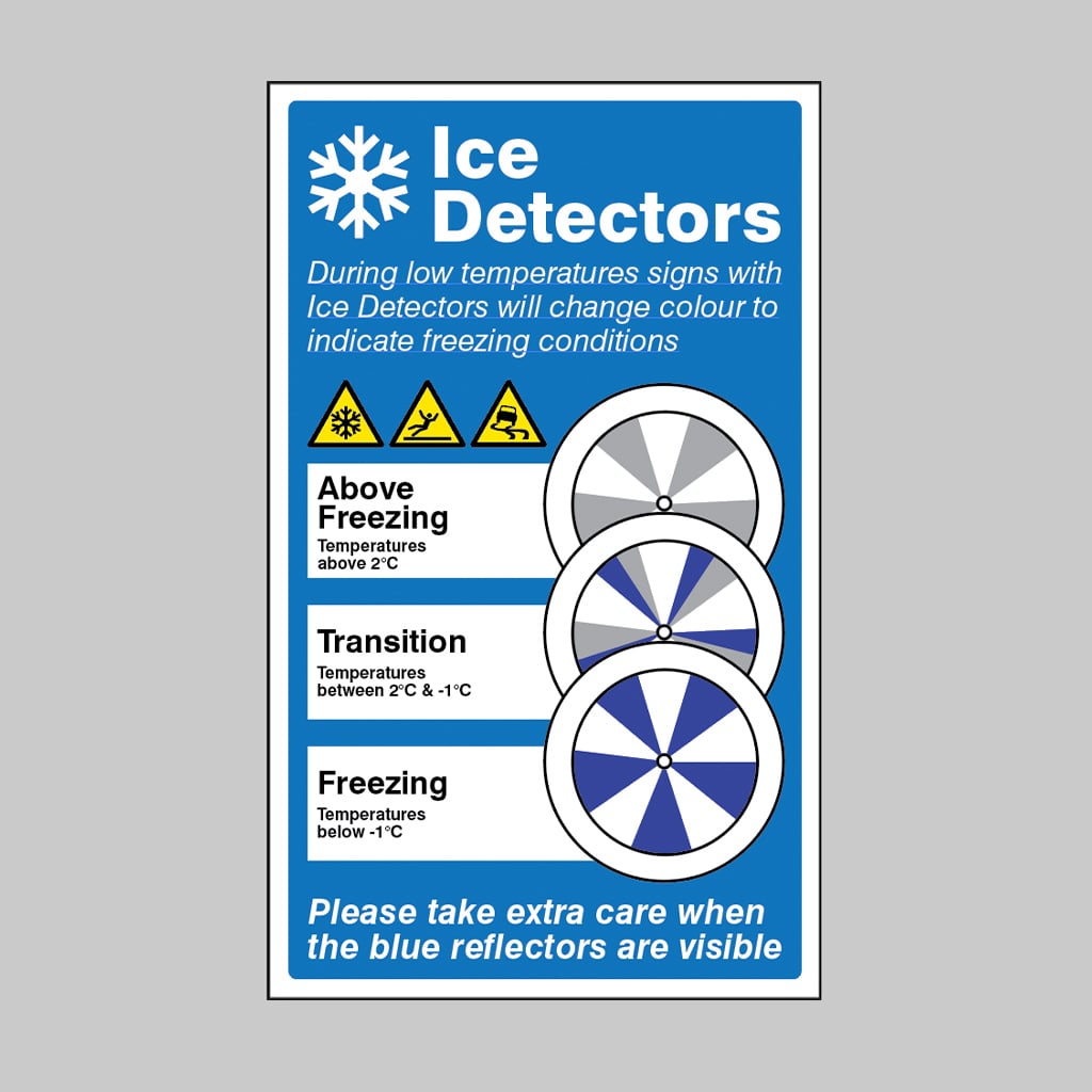 Ice Detector Advisory Sign 300X500Mm (3Mm Aluminium Composite C/W Channelling) 1 Ice detector advisory sign 300x500mm (3mm aluminium composite c/w channelling)