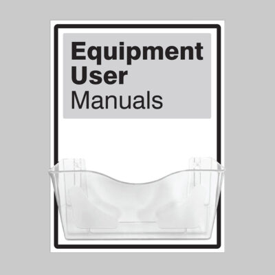 Equipment Manuals Document Holder on 10mm Foam PVC 450x600mm