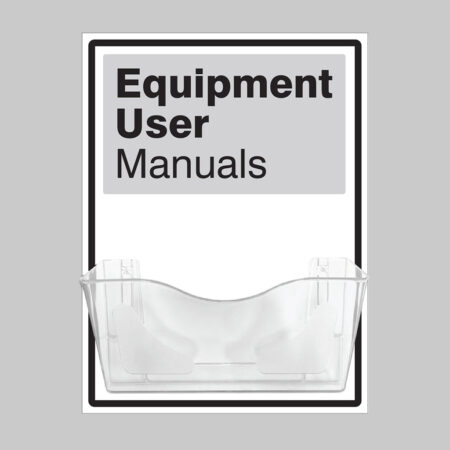 Equipment Manuals Document Holder on 10mm Foam PVC 450x600mm