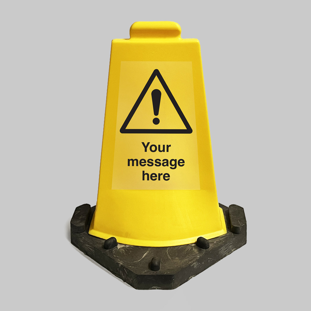 Double Sided Cone (Custom Message) Hxw 480X330Mm 1 Double sided cone (custom message) hxw 480x330mm
