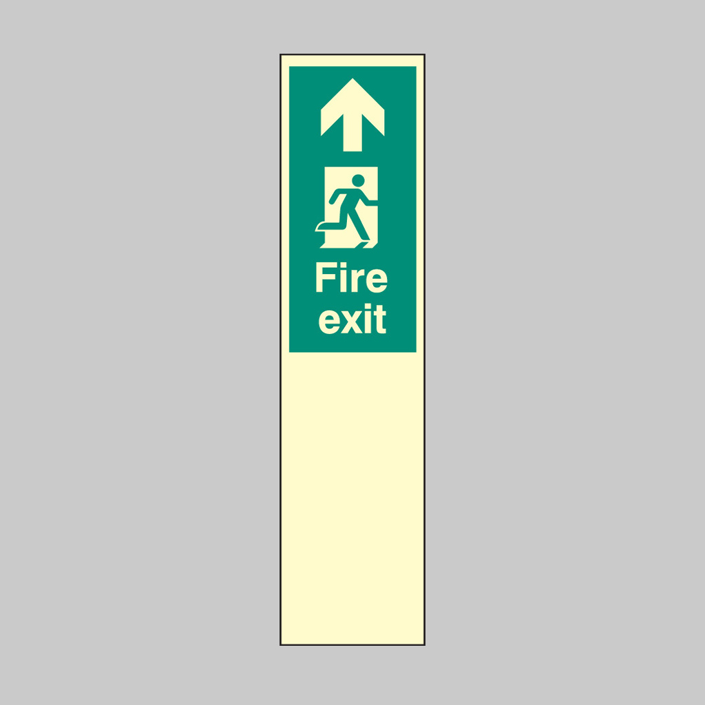 Door Plate - Fire Exit Arrow Ahead Running Man Right 75X300Mm Photoluminescent Rigid 1 Door plate - fire exit arrow ahead running man right 75x300mm photoluminescent rigid