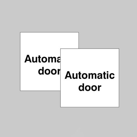 Automatic door Double sided self adhesive window sticker 150x150mm