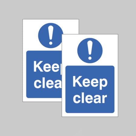 Keep clear Double sided self adhesive window sticker 150x220mm