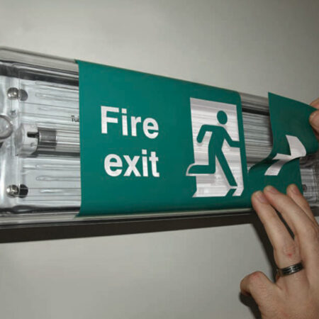 Emergency light unit overlay for LED unit