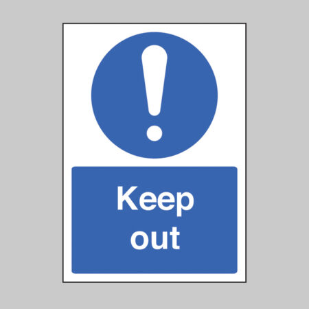 Keep out  A4 rigid plastic